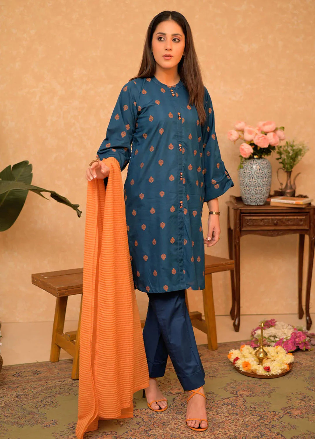 Senorita Pret Casual Cotton 3 Piece Suit LAD-02919