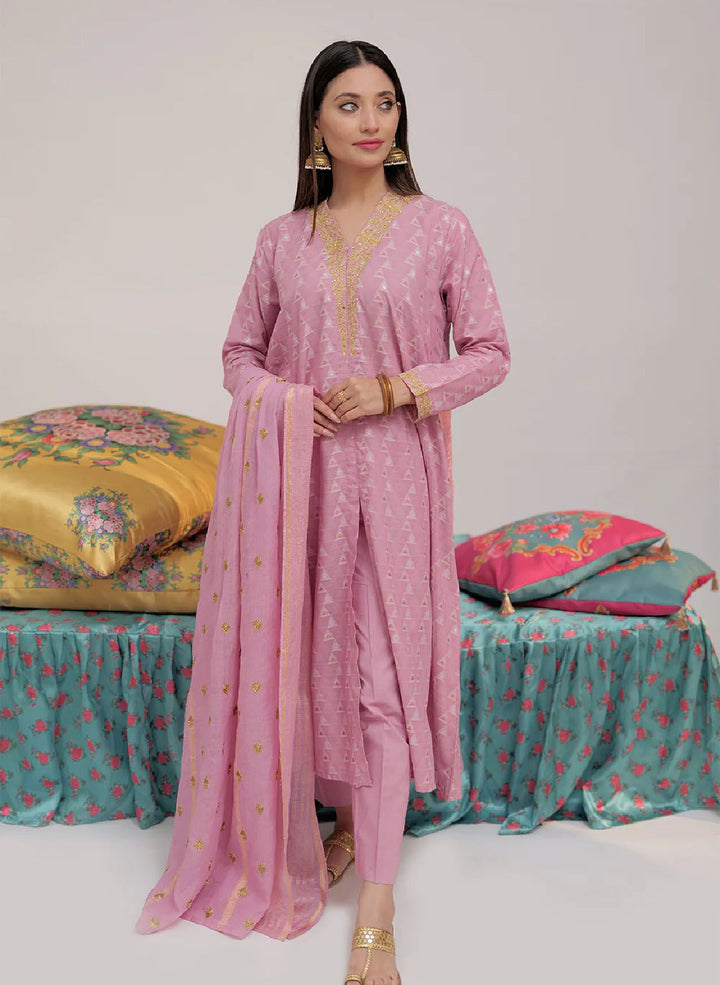 Senorita Pret Casual Cotton 3 Piece Suit LBD-02559-PNK/MCL