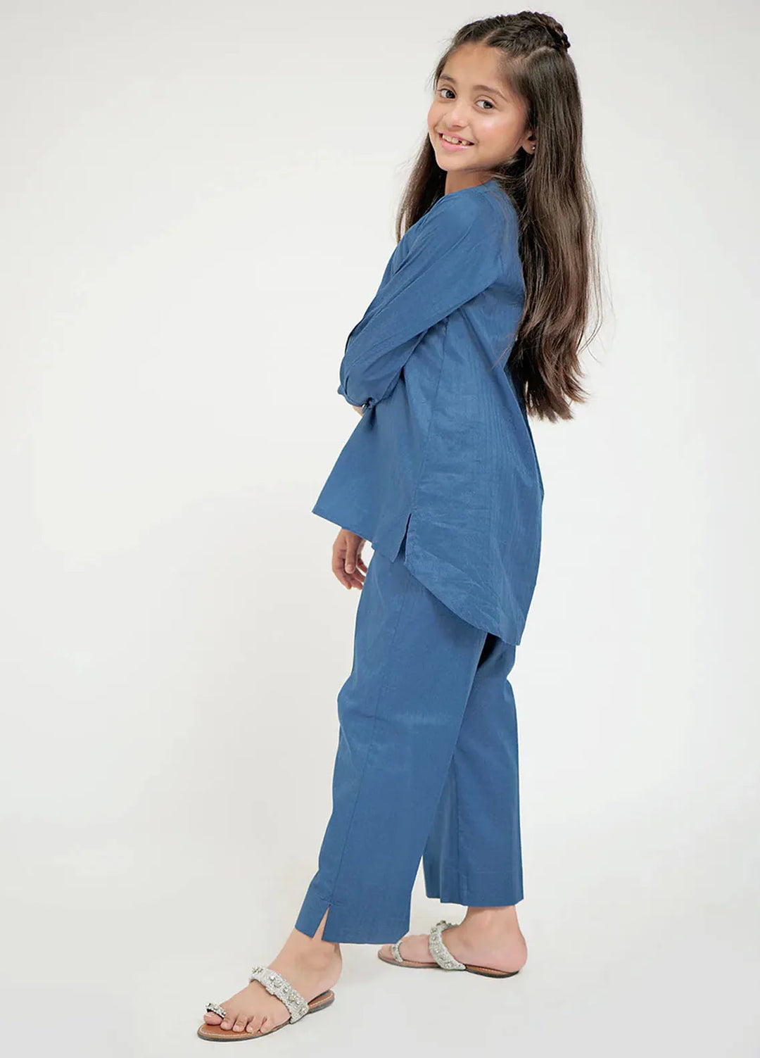 Senorita Pret Casual Cotton Cambric 2 Piece Suit For Kids KAC-02643