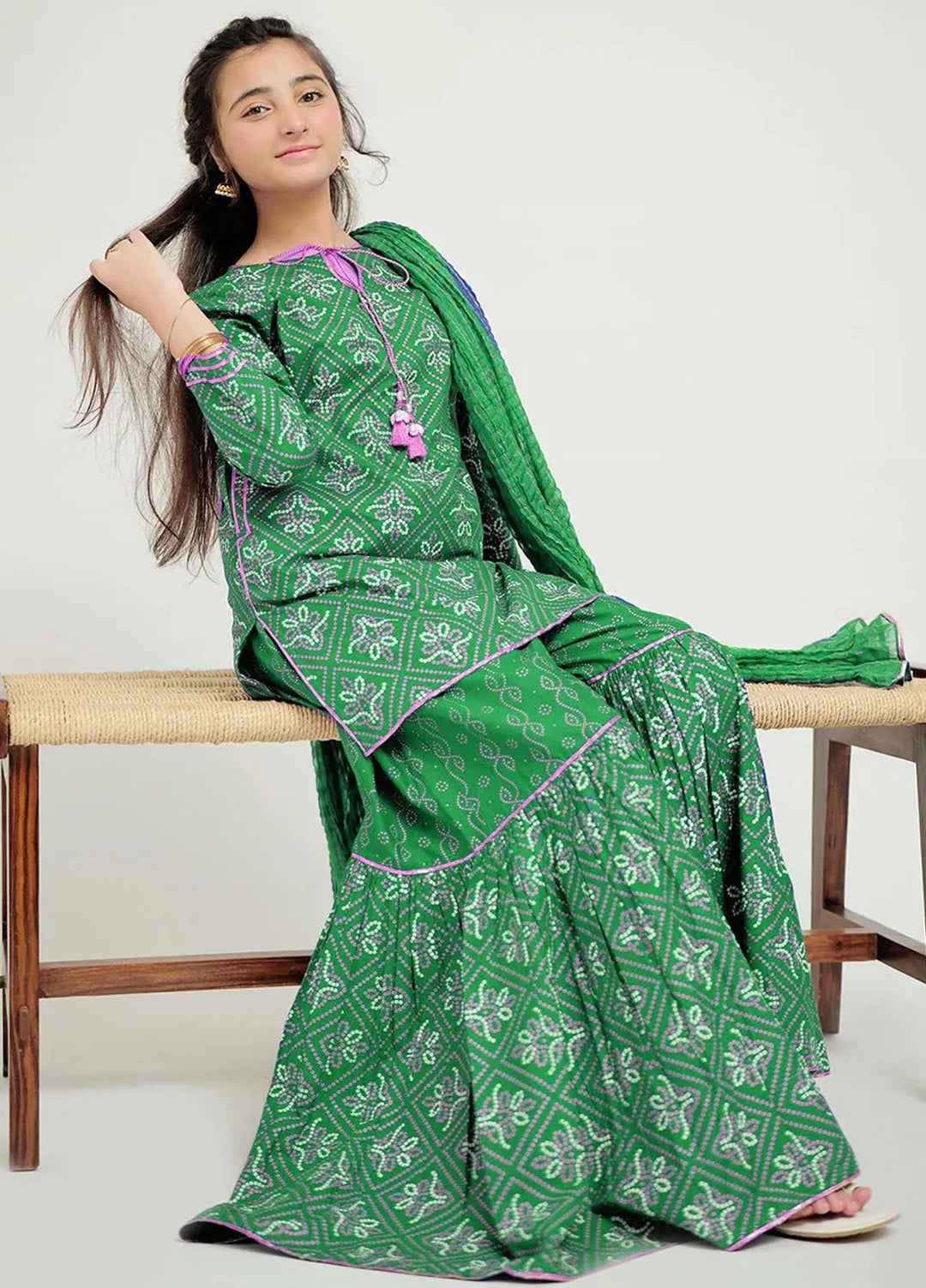 Senorita Pret Casual Cotton Cambric 3 Piece Suit GAD-02655