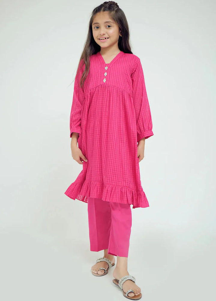 Senorita Pret Casual Cotton Dobby 2 Piece Suit For Kids KAC-02642