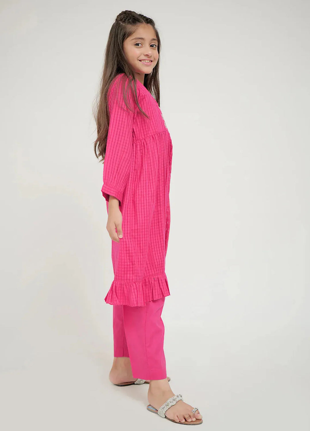 Senorita Pret Casual Cotton Dobby 2 Piece Suit For Kids KAC-02642