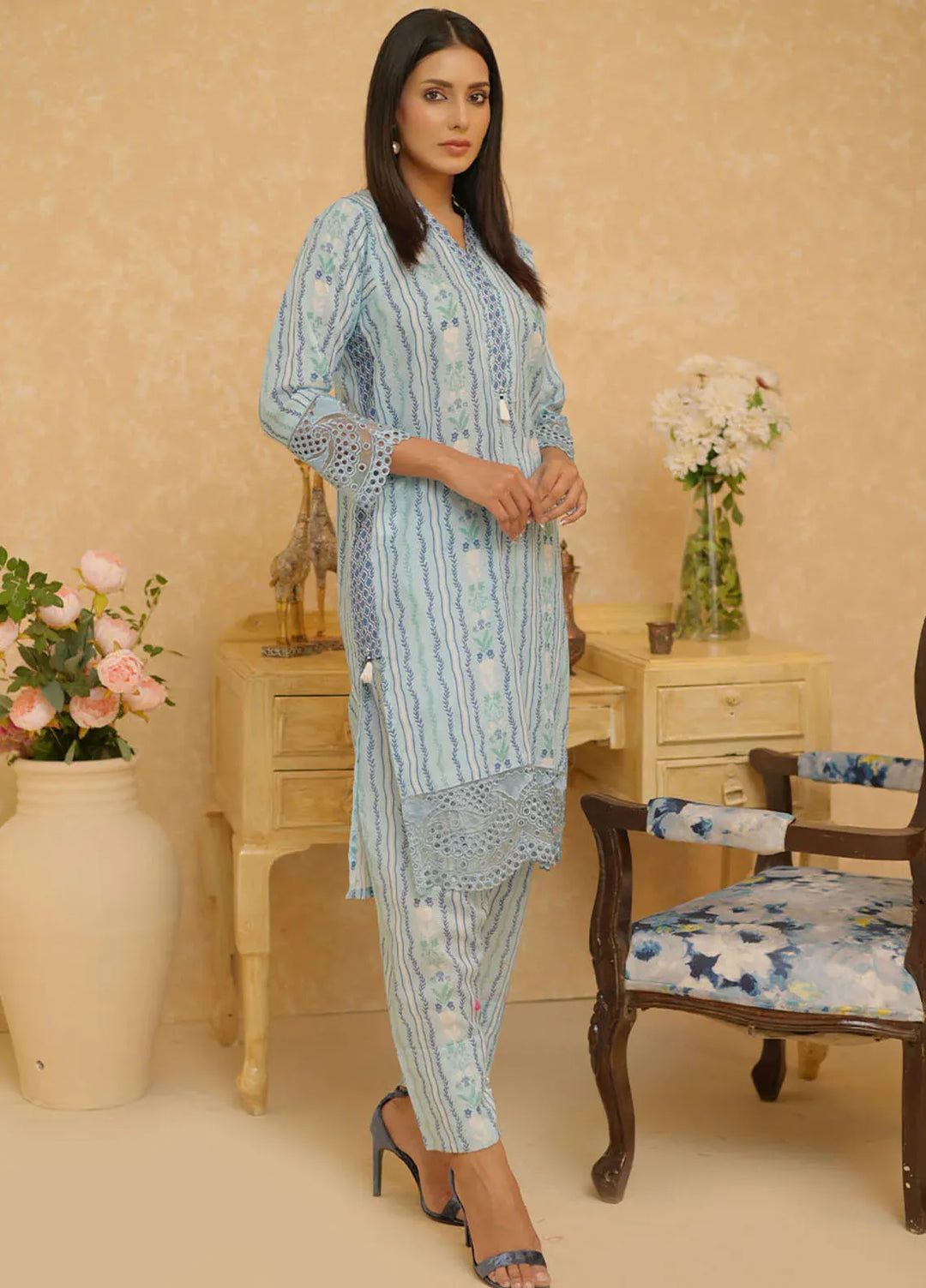 Senorita Pret Casual Cotton Dobby 2 Piece Suit LAC-02835
