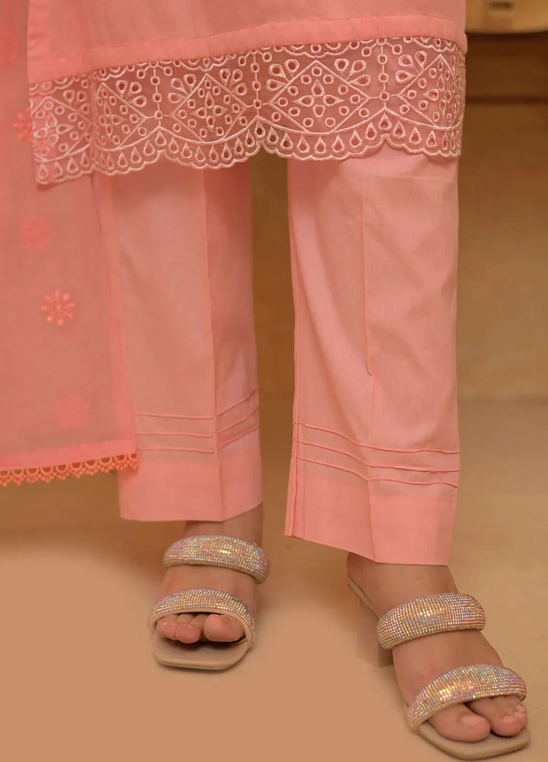 Senorita Pret Casual Cotton Dobby 3 Piece Suit LAD-02732