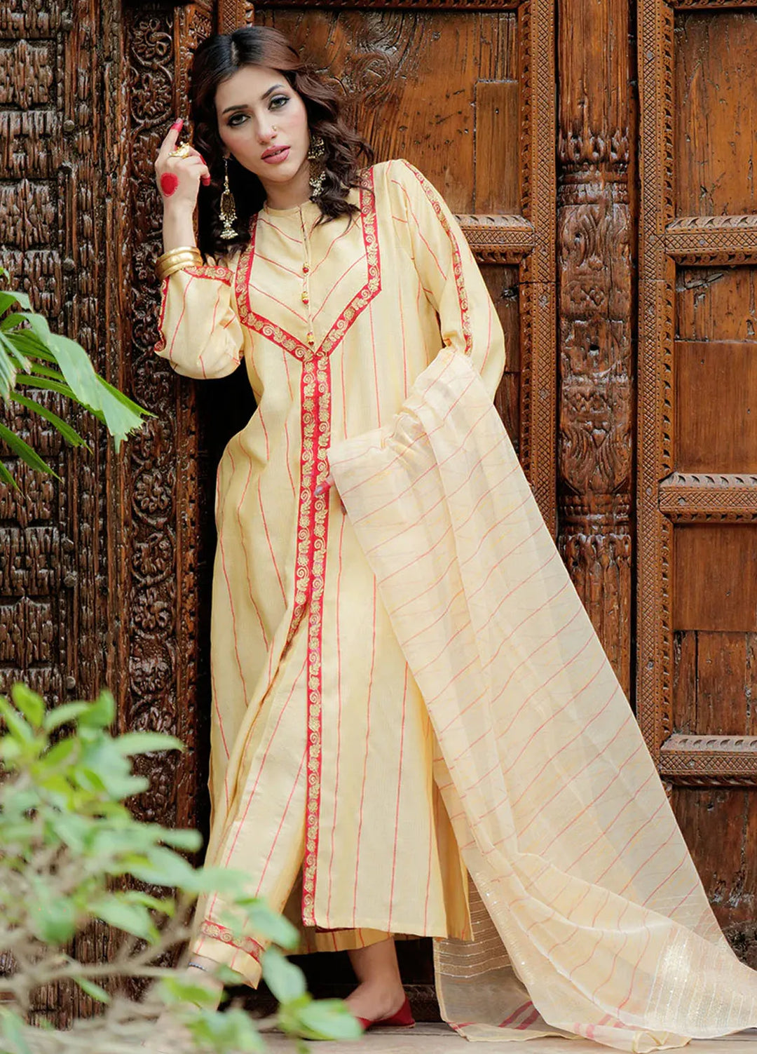 Senorita Pret Casual Cotton Jacquard 3 Piece Suit For Women LBD-02587