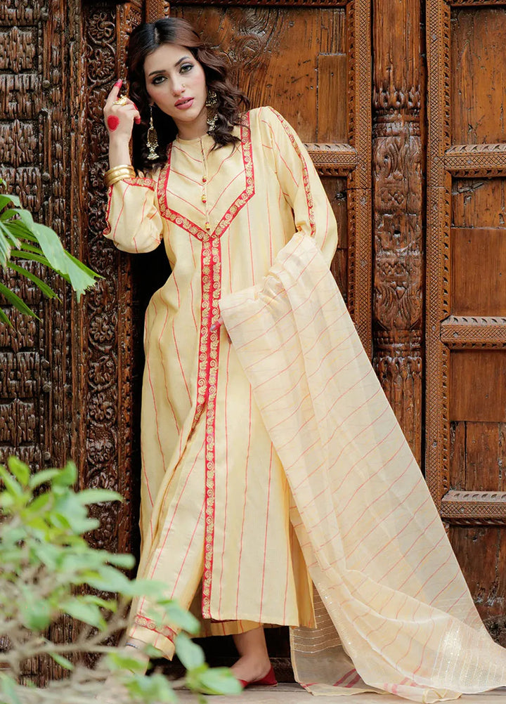 Senorita Pret Casual Cotton Jacquard 3 Piece Suit For Women LBD-02587