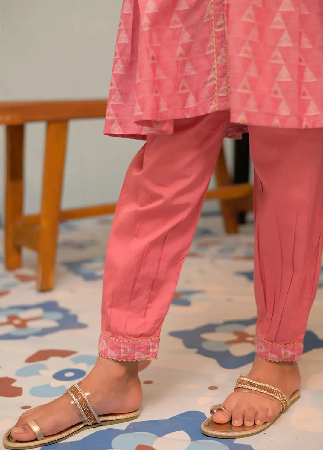 Senorita Pret Casual Cotton Jacquard 3 Piece Suit KBD-02842