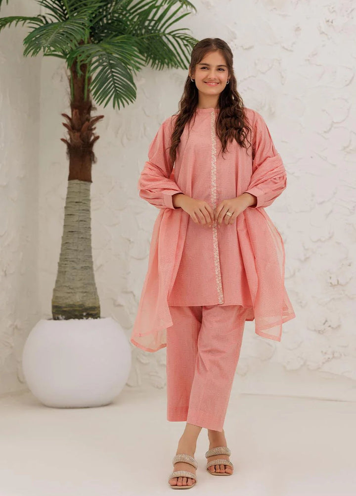 Senorita Pret Embroidered Cotton Self Jacquard 3 Piece Suit GAD-03029