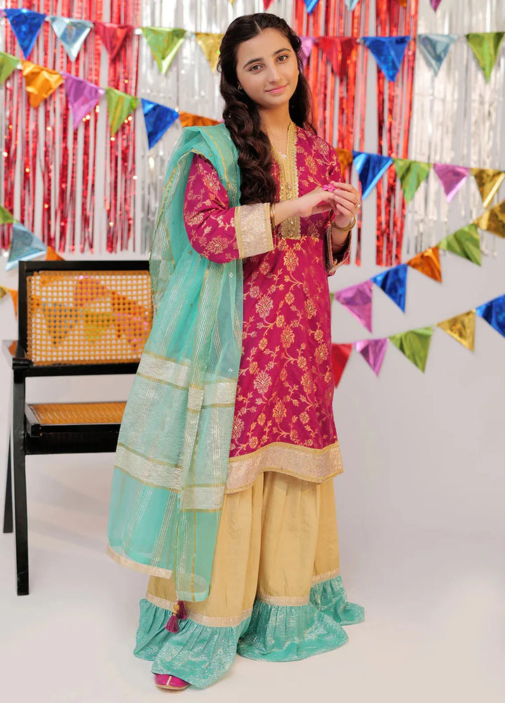 Senorita Pret Formal Polyester Chiffon 3 Piece Suit For Girls GDD-02416