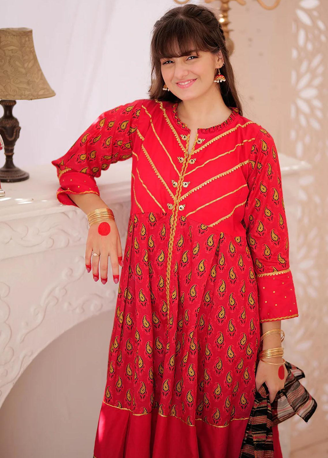 Senorita Cotton Casual 3 Piece Suit for Girls -  GBD-02322