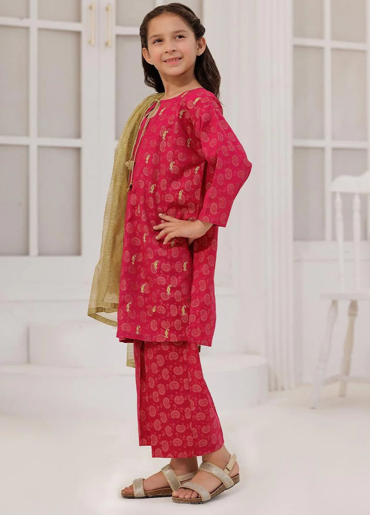 Senorita Pret Printed Cotton Jacquard 3 Piece Suit KBD-03043