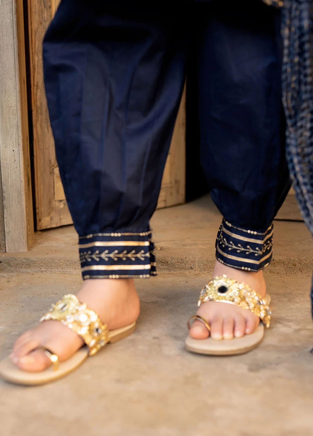 Senorita Pret Printed Cotton Jacquard 3 Piece Suit KBD-03048