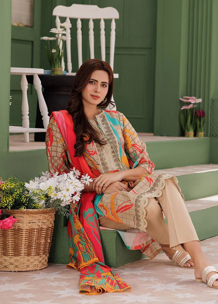 Senorita Pret Printed Cotton Lawn 3 Piace Suit LAD-03039