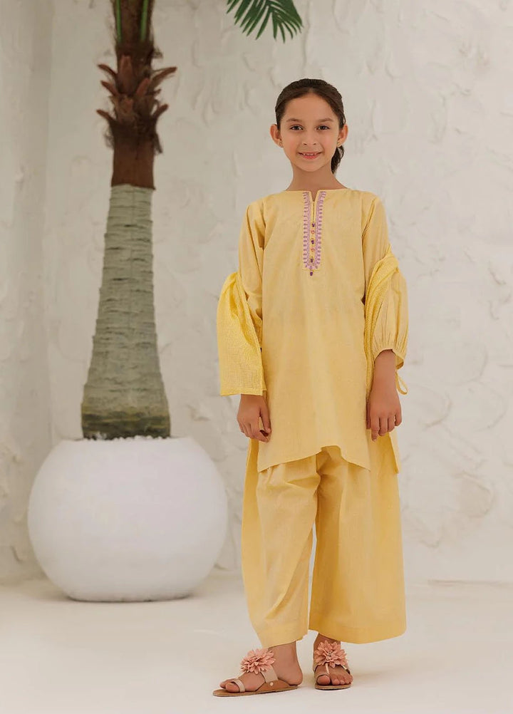 Senorita Pret Printed Cotton Self Jacquard 3 Piece Suit KAD-03028