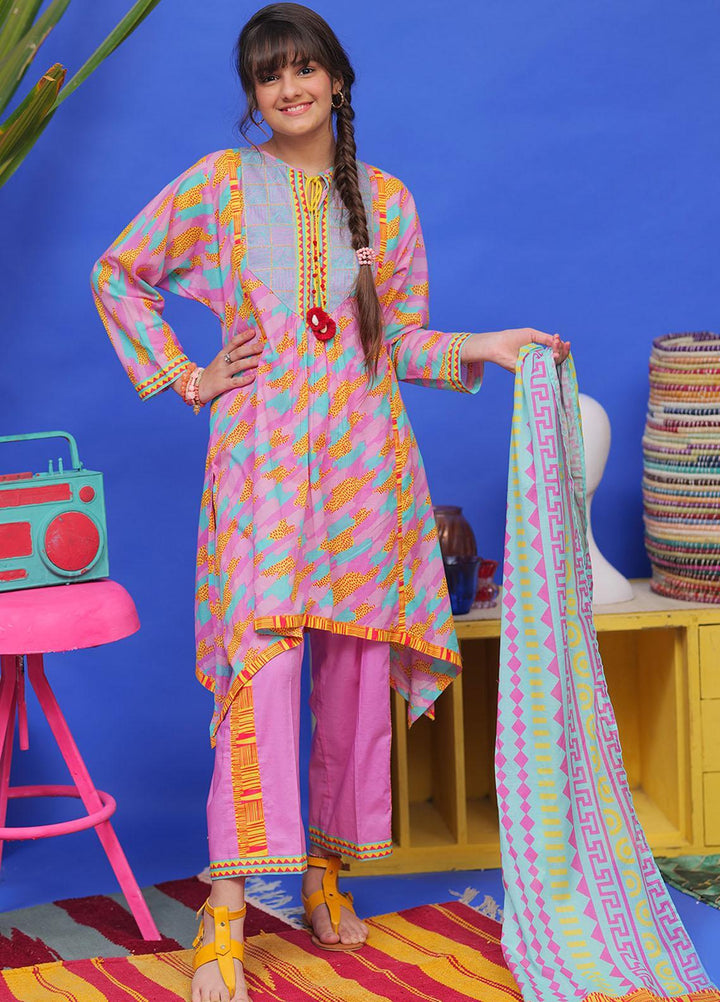 Senorita Cotton Fancy Pret Girls 3 Piece -  GAD-01905-PNK/MCL