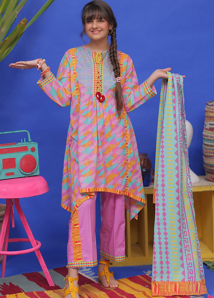 Senorita Cotton Fancy Pret Girls 3 Piece -  GAD-01905-PNK/MCL