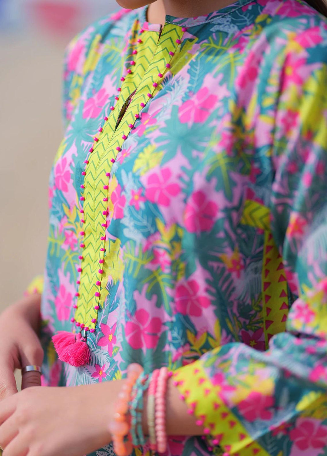 Senorita Cotton Printed 3 Piece for Girls -  GAD-01968-PNK/MCL