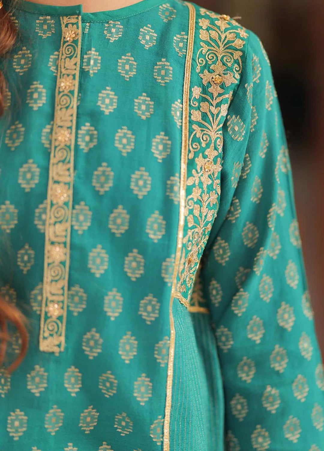 Senorita Cotton Casual 3 Piece for Girls -  GBD-01991-TGN/GLD