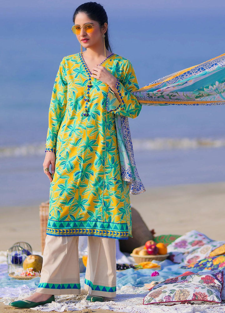 Senorita Lawn Fancy Pret 3 Piece for Girls -  LAD-01929-YLW/MCL