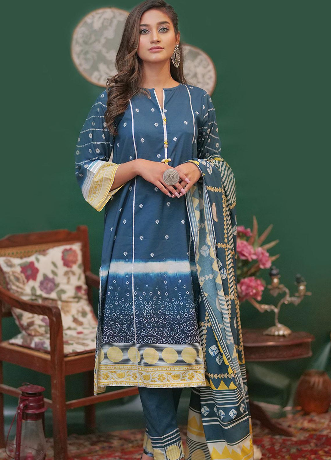 Senorita Lawn Fancy Pret Girls 3 Piece -  LAD-01977-BLU/MCL