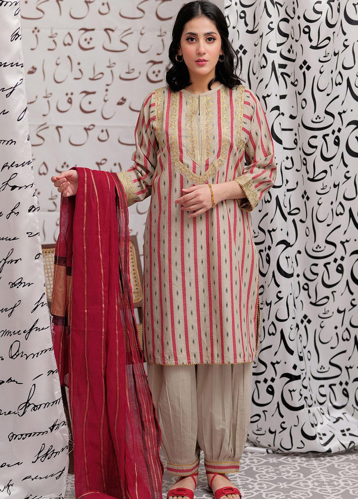 Senorita Cotton Pret 3 Piece Suit for Women -  LAD-02192-BGE/MCL