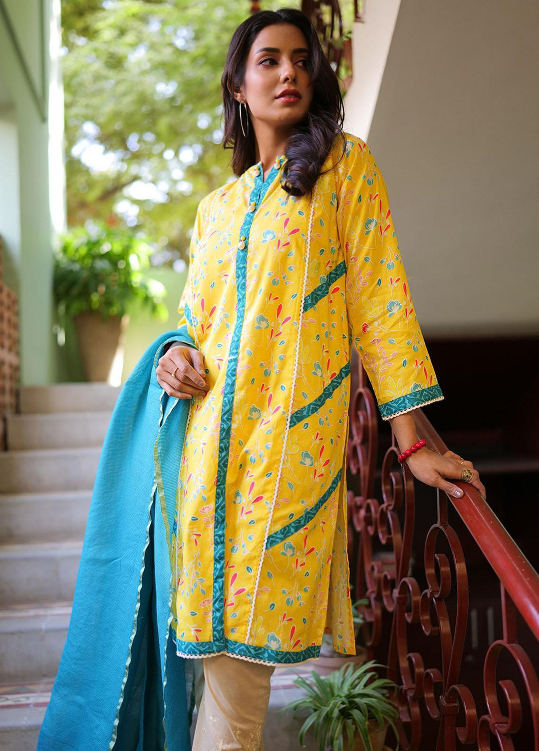 Senorita Cotton Pret 2 Piece Suit for Women -  LAB-02186-YLW/MCL