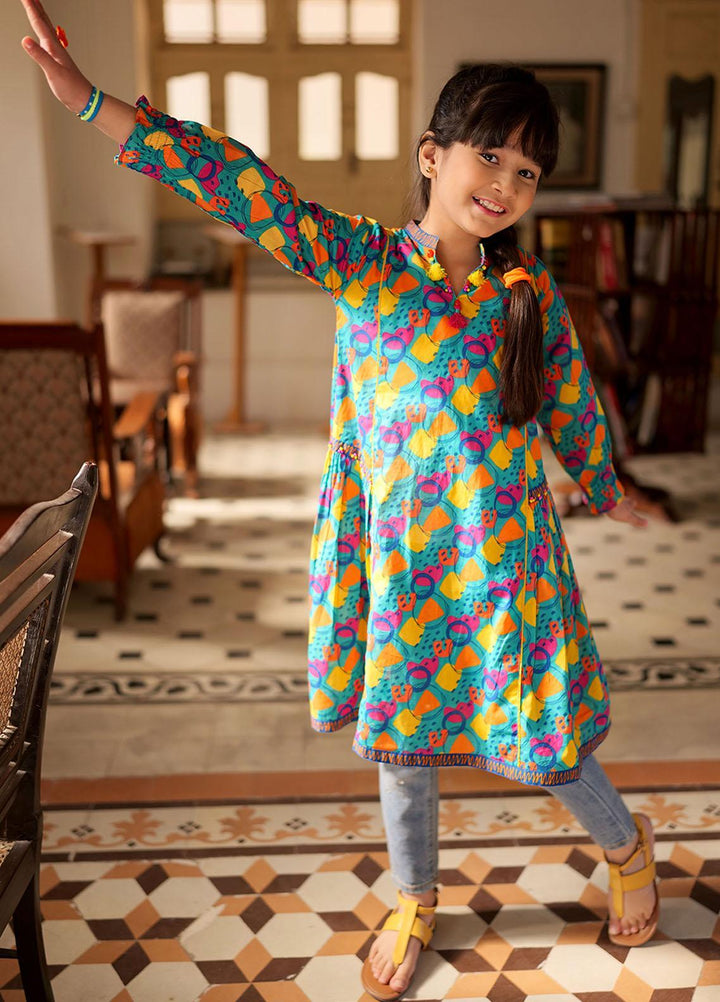 Senorita Lawn Pret Kurti for Girls -  KAA-02156-SGN/MCL