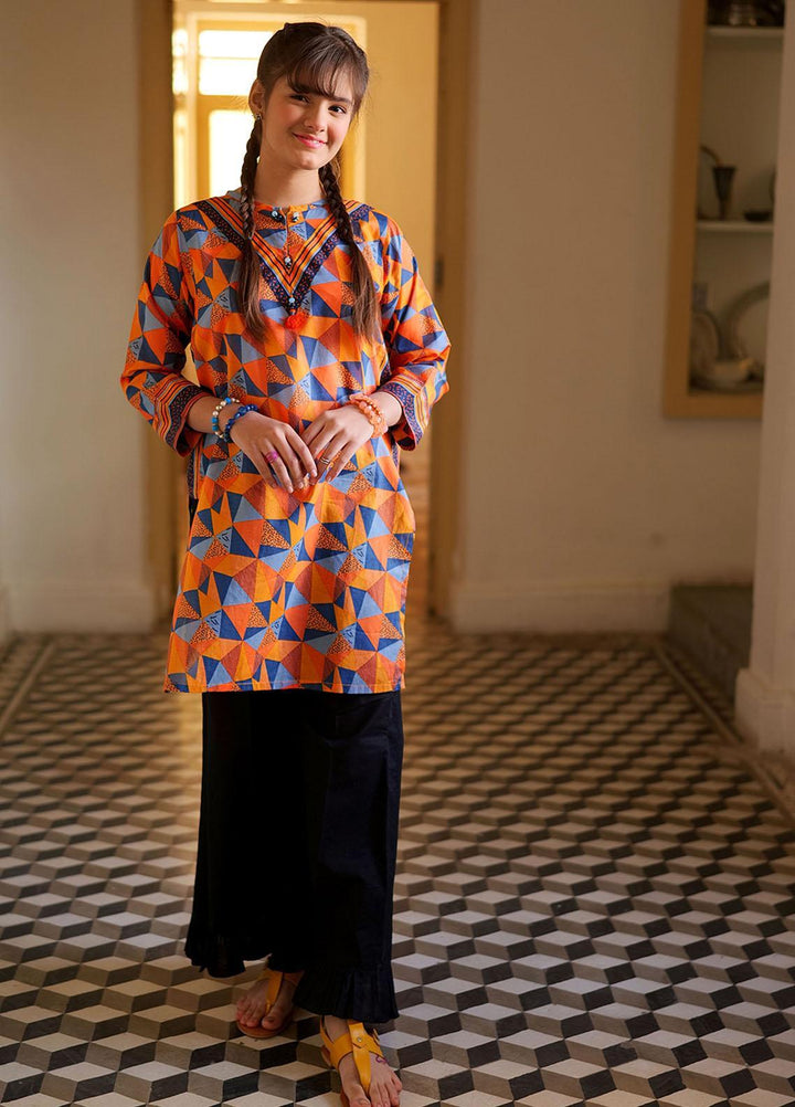 Senorita Lawn Pret Kurti for Girls -  GAA-02146-OGN/MCL