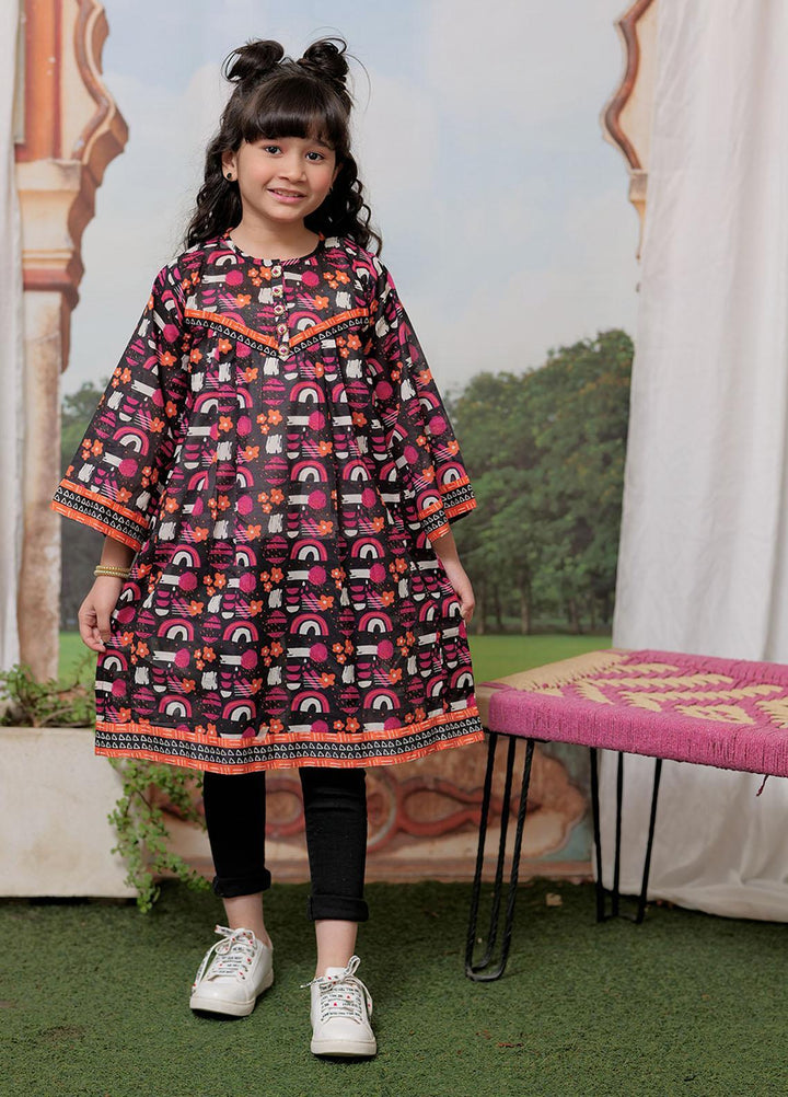 Senorita Lawn Pret Kurti for Girls -  KAA-02159-BLK/MCL