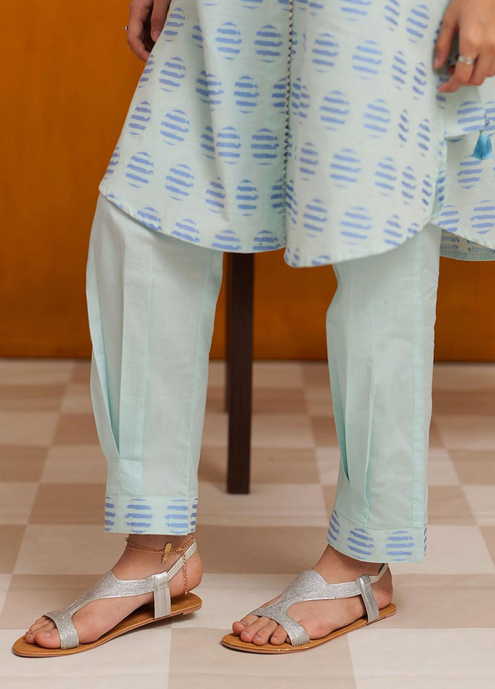 Senorita Cotton Pret 2 Piece Suit for Girls -  GAC-02224-FRZ/BLU