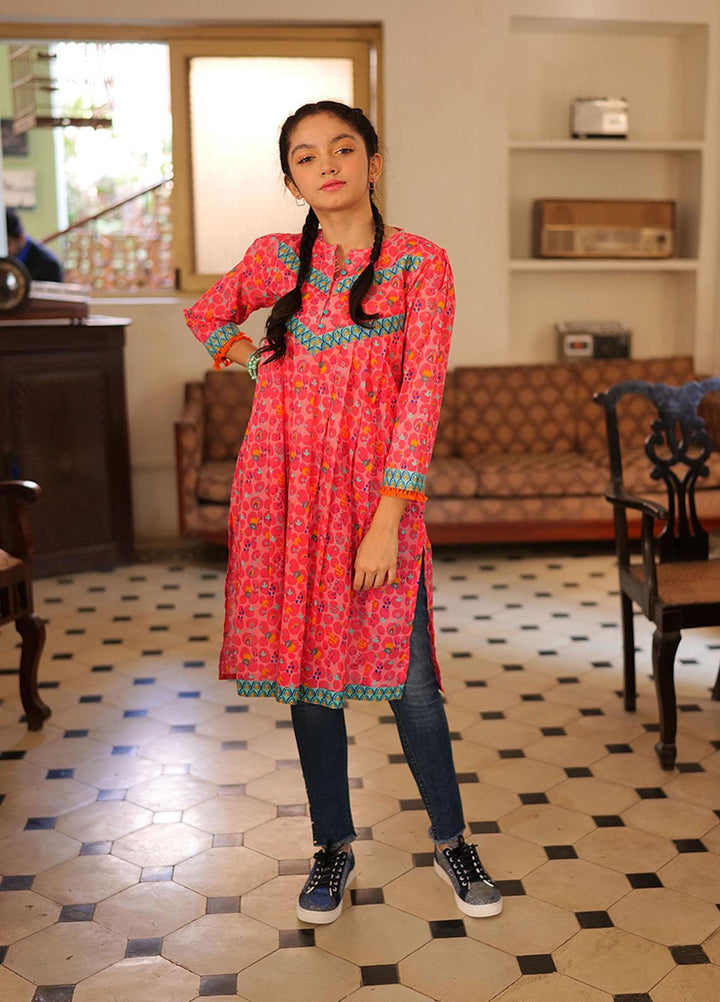 Senorita Lawn Pret Kurti for Girls -  GAA-02150-PNK/MCL