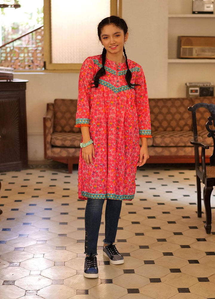 Senorita Lawn Pret Kurti for Girls -  GAA-02150-PNK/MCL