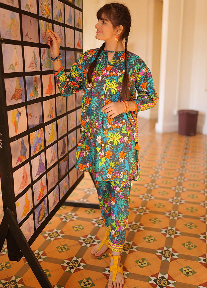 Senorita Cambric Pret 2 Piece Suit for Girls -  GAC-02166-GRY/MCL