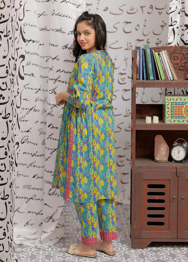 Senorita Cambric Pret 2 Piece Suit for Girls -  GAC-02168-BLU/MCL