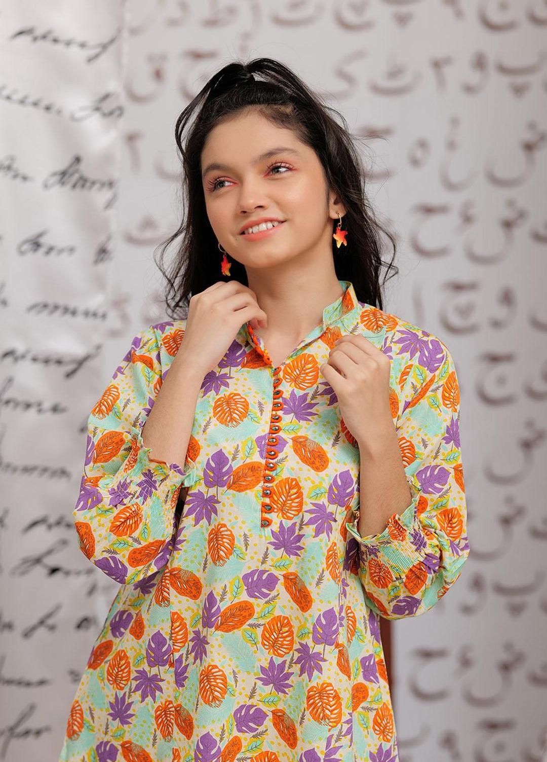 Senorita Cambric Pret 2 Piece Suit for Girls -  GAC-02169-CRM/MCL