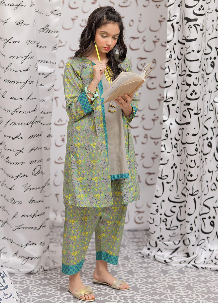 Senorita Lawn Pret 2 Piece Suit for Girls -  GAC-02182-GRY/MCL