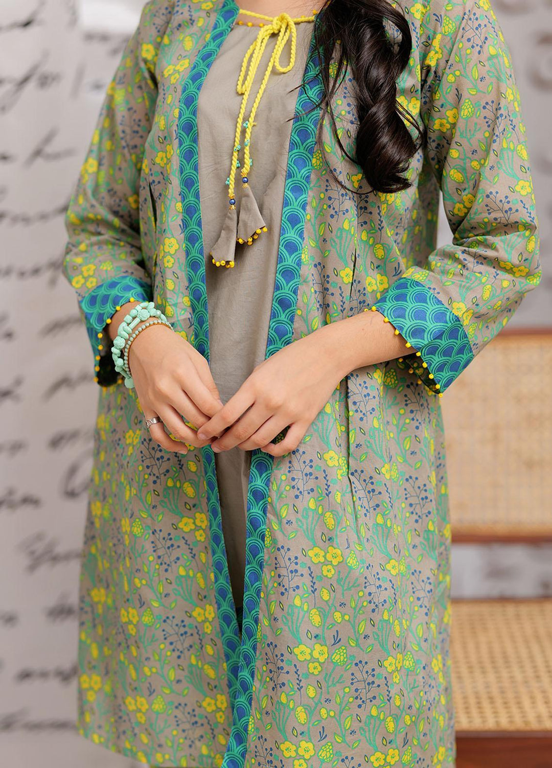 Senorita Lawn Pret 2 Piece Suit for Girls -  GAC-02182-GRY/MCL