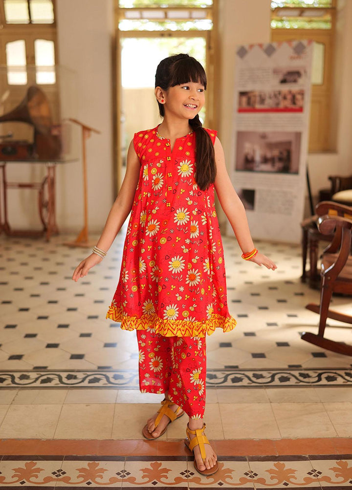 Senorita Lawn Pret 2 Piece Suit for Girls -  KAC-02127-RED/MCL