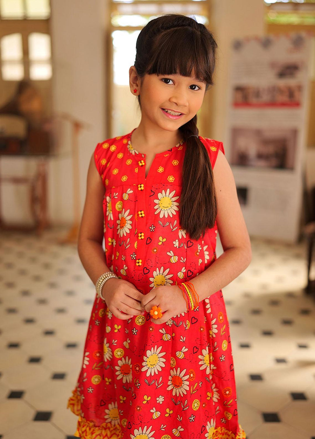 Senorita Lawn Pret 2 Piece Suit for Girls -  KAC-02127-RED/MCL