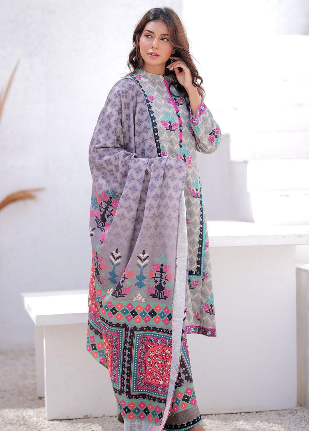 Senorita Khaddar Casual 3 Piece Suit for Women -  LAD-02468