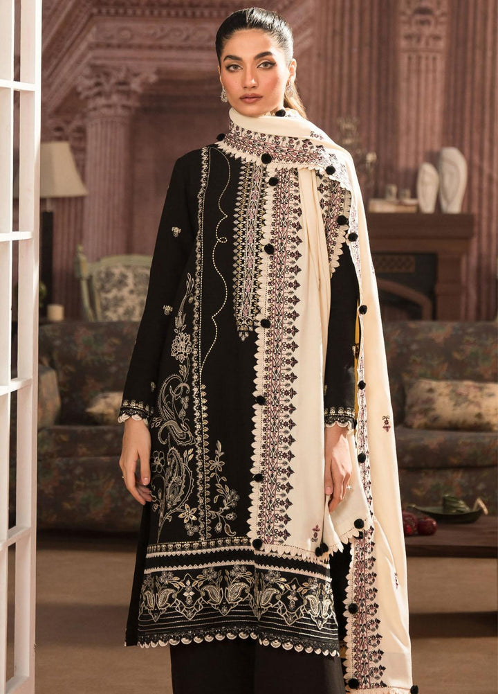 Seran Embroidered Dhanak Suits Unstitched 3 Piece SRN23TD D-10 Veronica - Fall/Winter Collection
