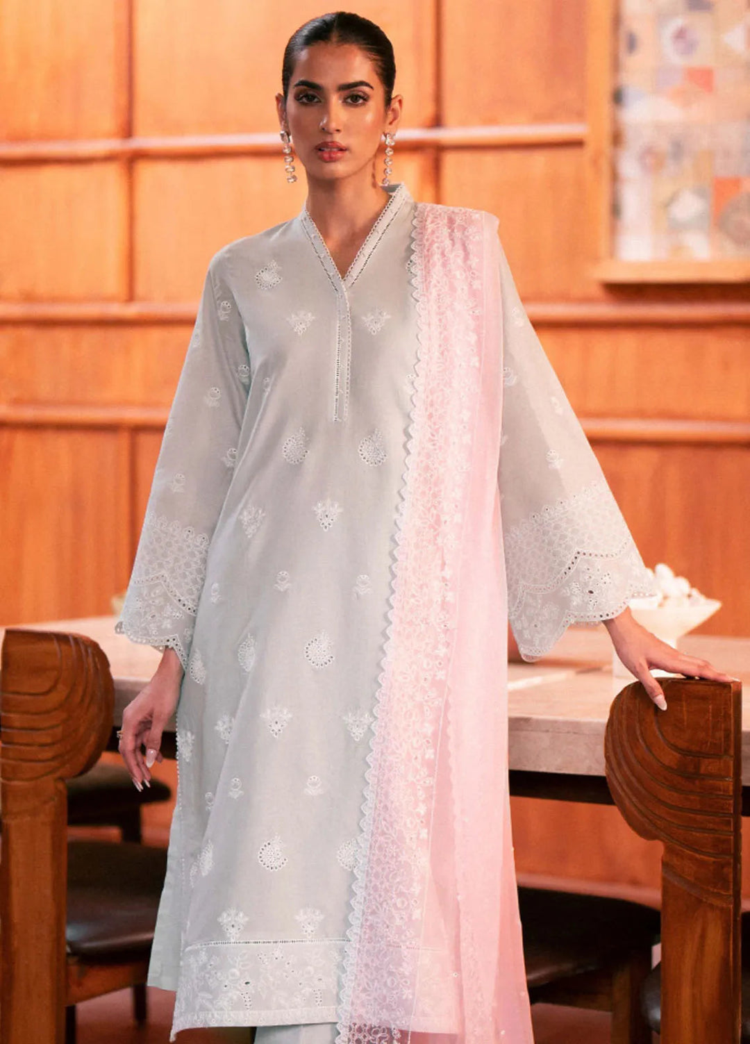 Seran Embroidered Lawn Suit Unstitched 3 Piece SRN24C D-09 Luisa - Festive Collection