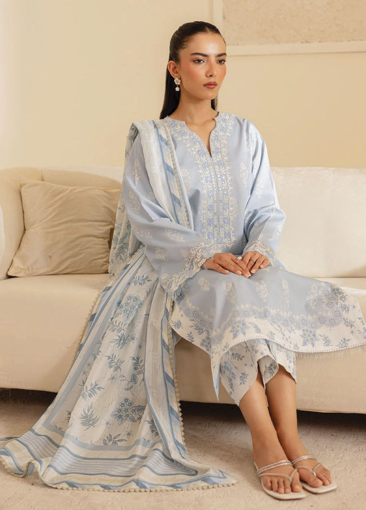 Seran Embroidered Lawn Suits Unstitched 3 Piece D-03 Zerin - Summer Collection