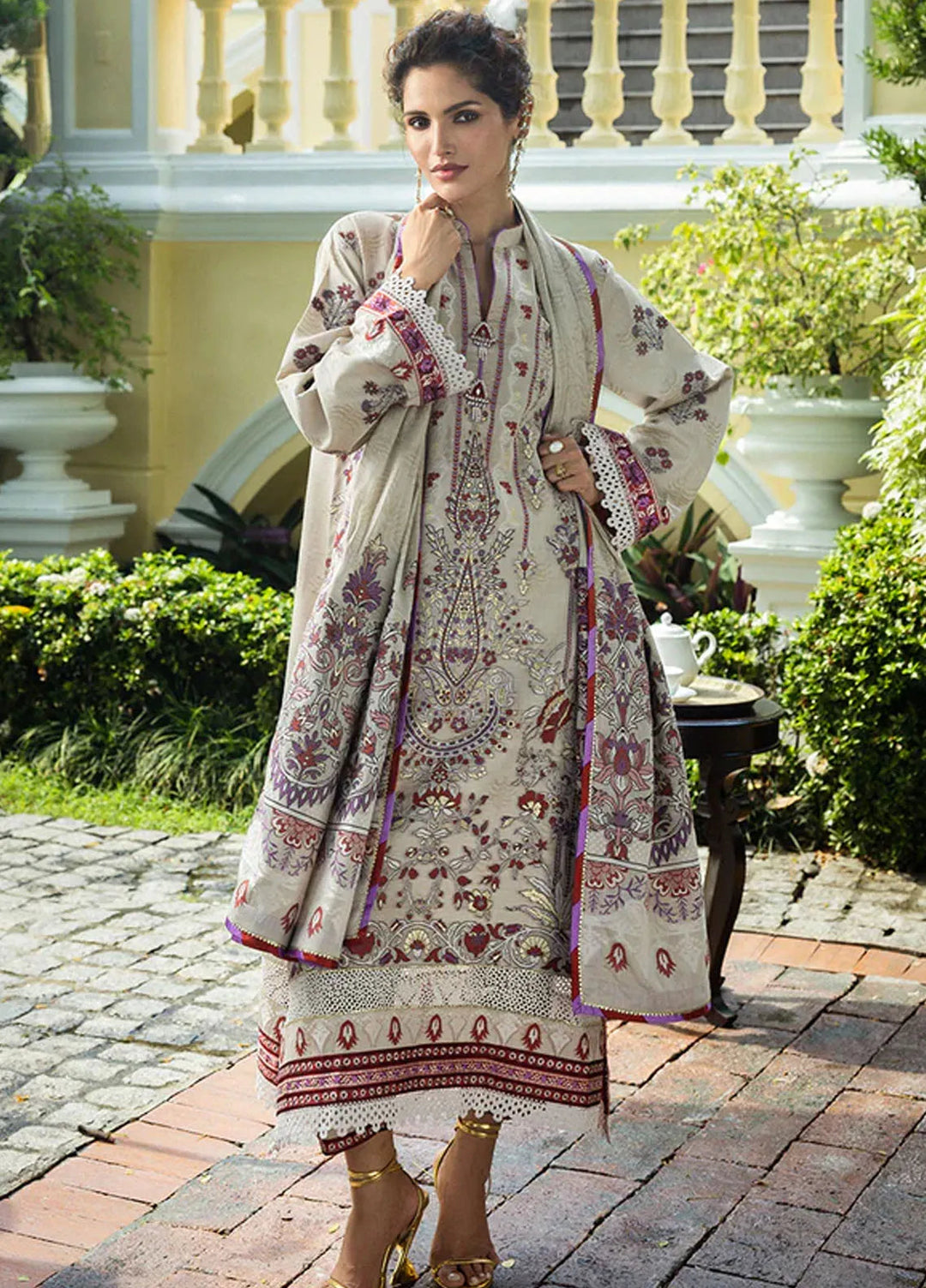 Seraph by Mushq Embroidered Lawn Suit Unstitched 3 Piece MQ25S HML-2501 Levana - Summer Collection