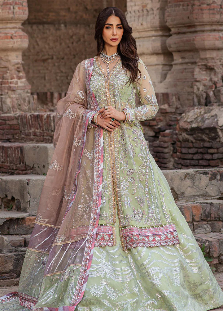 Serene By Mehak Yaqoob Embroidered Organza Suits Unstitched 4 Piece MY23SW Dove - Wedding Collection