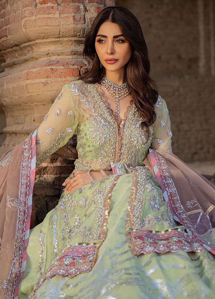 Serene By Mehak Yaqoob Embroidered Organza Suits Unstitched 4 Piece MY23SW Dove - Wedding Collection