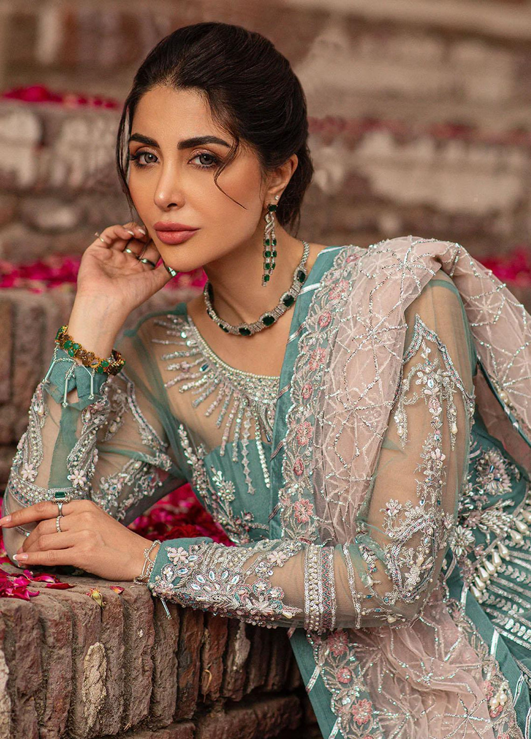 Serene By Mehak Yaqoob Embroidered Net Suits Unstitched 4 Piece MY23SW Sela - Wedding Collection