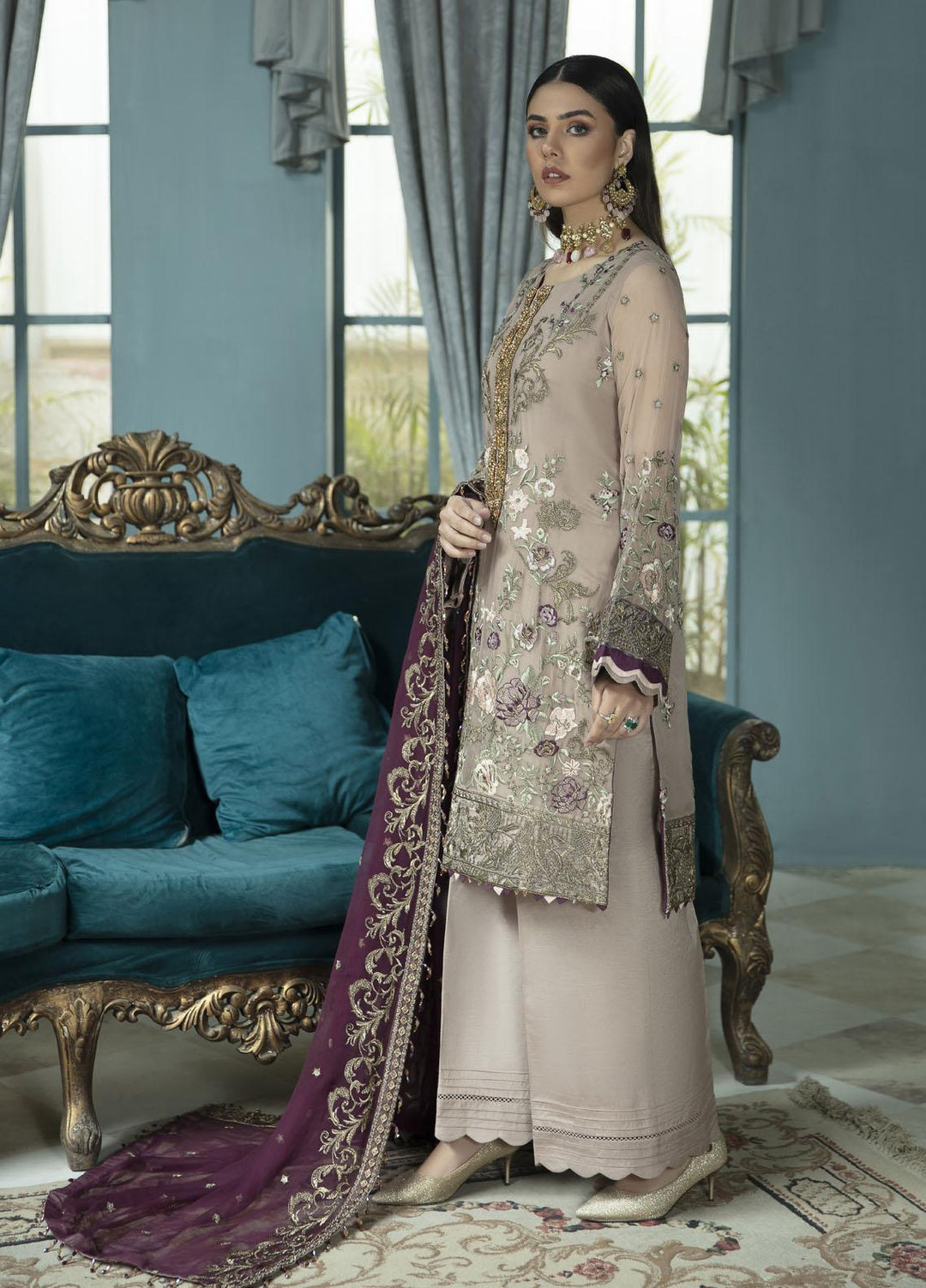 Serika Formal Pret  Chiffon 3 Piece Suit SRK22FW Sohni