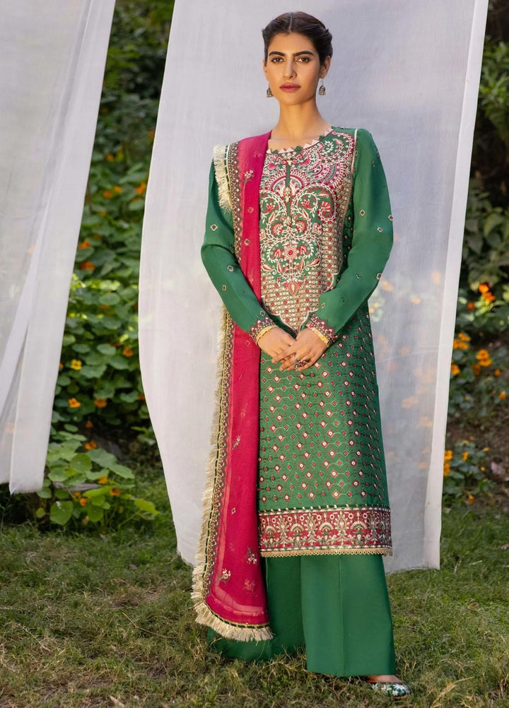 Seroli Embroidered Lawn Suits Unstitched 3 Piece SL23KBK FC-23-U0006 - Festive Collection