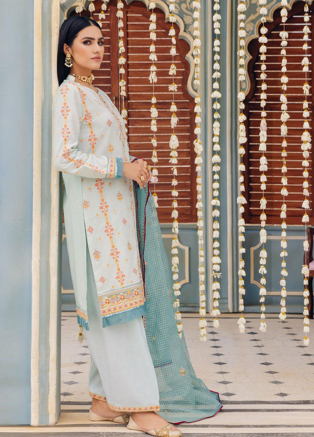 Seroli Embroidered Lawn Suits Unstitched 3 Piece SL22RJ SS-F1-U0005 - Summer Luxury Collection